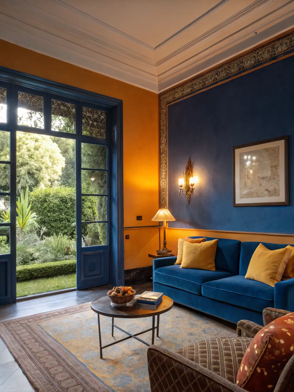 A beautifully painted living room with vibrant colors and clean lines, showcasing ProTone Painting Services' interior painting expertise.