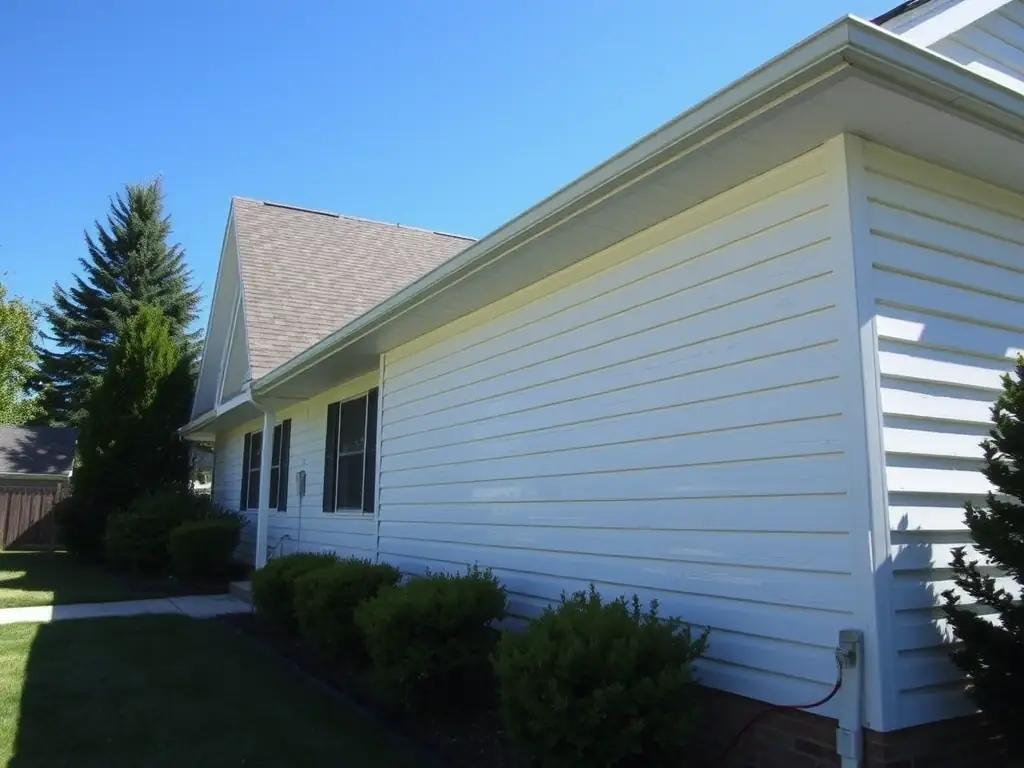 A well-maintained house exterior with a fresh coat of paint, showcasing the vibrant color and protective finish applied by ProTone Painting Services.